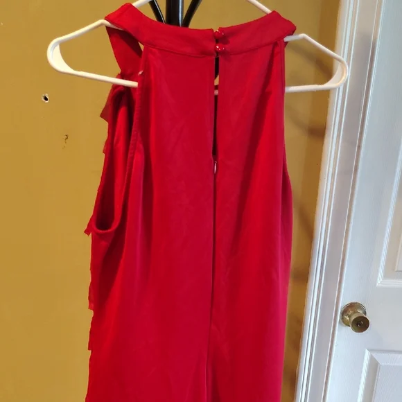 ❤️Ashley Stewart Red Ruffle Midi Dress❤️ - Picture 6 of 7